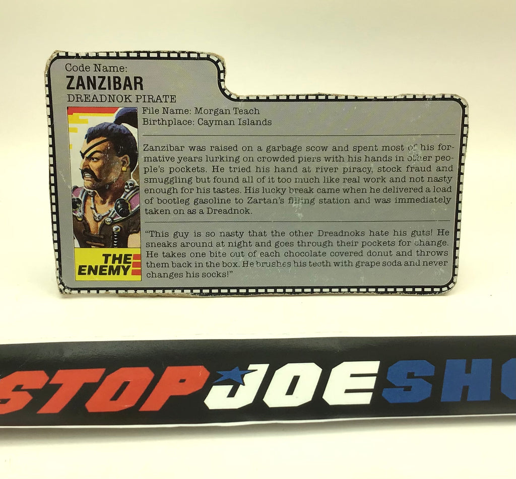 1987 VINTAGE ARAH ZANZIBAR V1 FILE CARD (h)