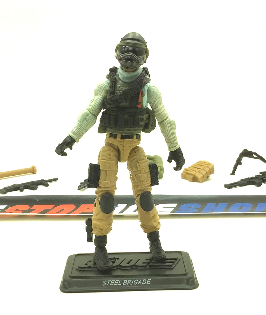 2011 30TH ANNIVERSARY G.I. JOE STEEL BRIGADE V3B LOOSE 100% COMPLETE + FULL CARD