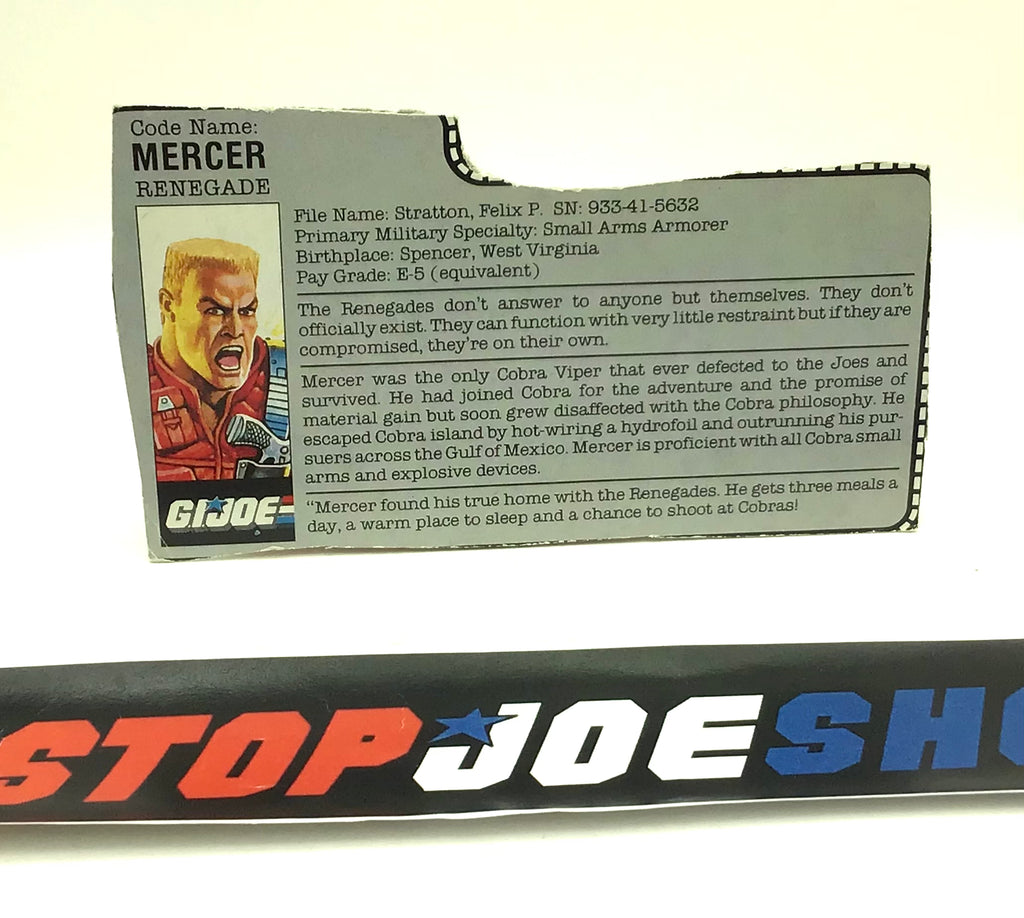 1987 VINTAGE ARAH MERCER V1 FILE CARD (d)