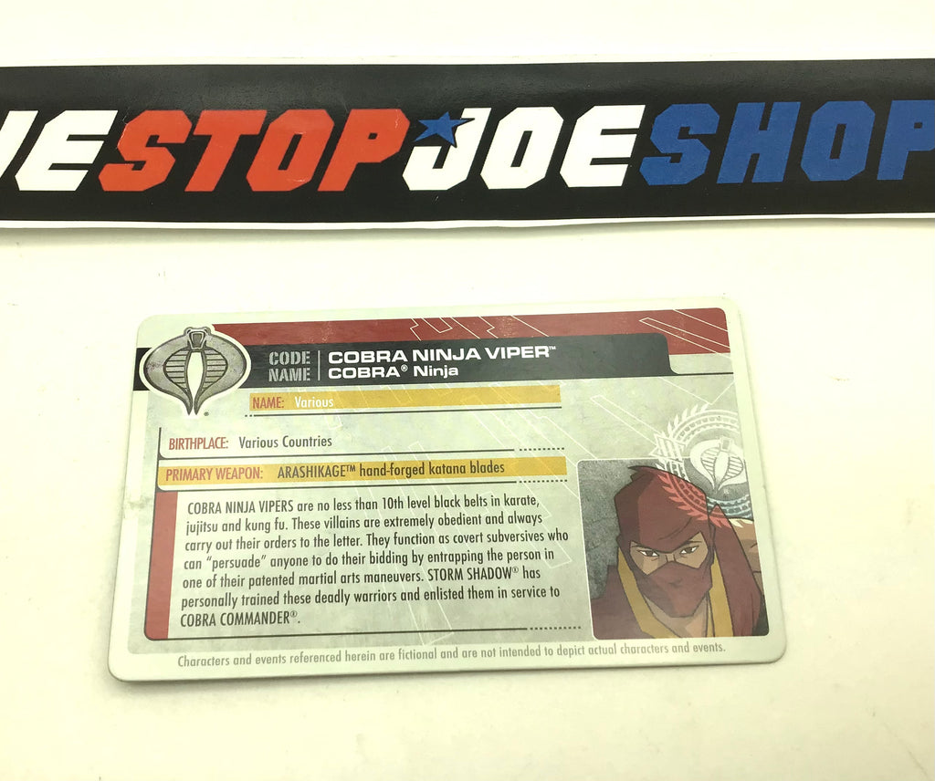 2012 30TH ANNIVERSARY NINJA VIPER V3 FILE CARD (a)