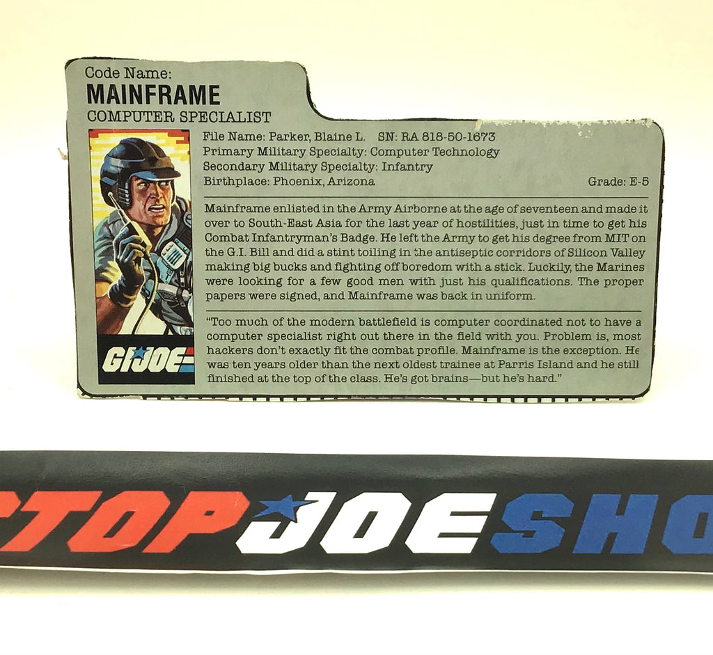 1986 VINTAGE ARAH MAINFRAME V1 SLAUGHTER OFFER FILE CARD (e)