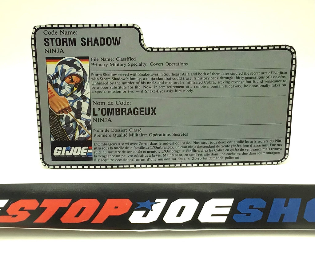Red Shadow File Cards 1988 VINTAGE ARAH STORM SHADOW V2 FRENCH CANADIAN FILE CARD – THE G.I ...