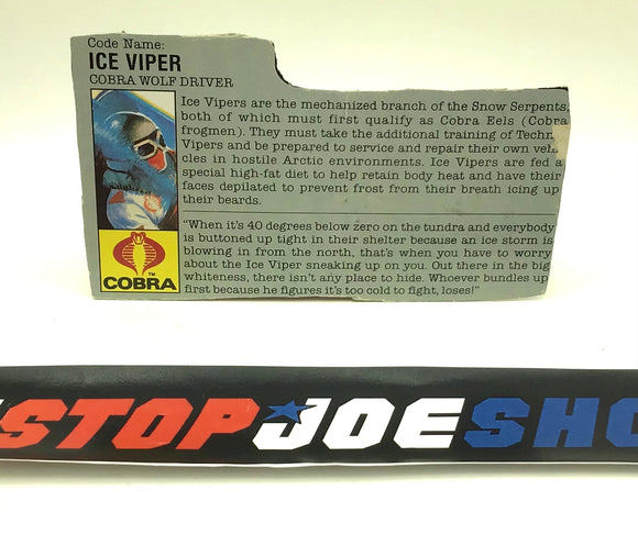 1987 VINTAGE ARAH ICE VIPER V1 FILE CARD (f)