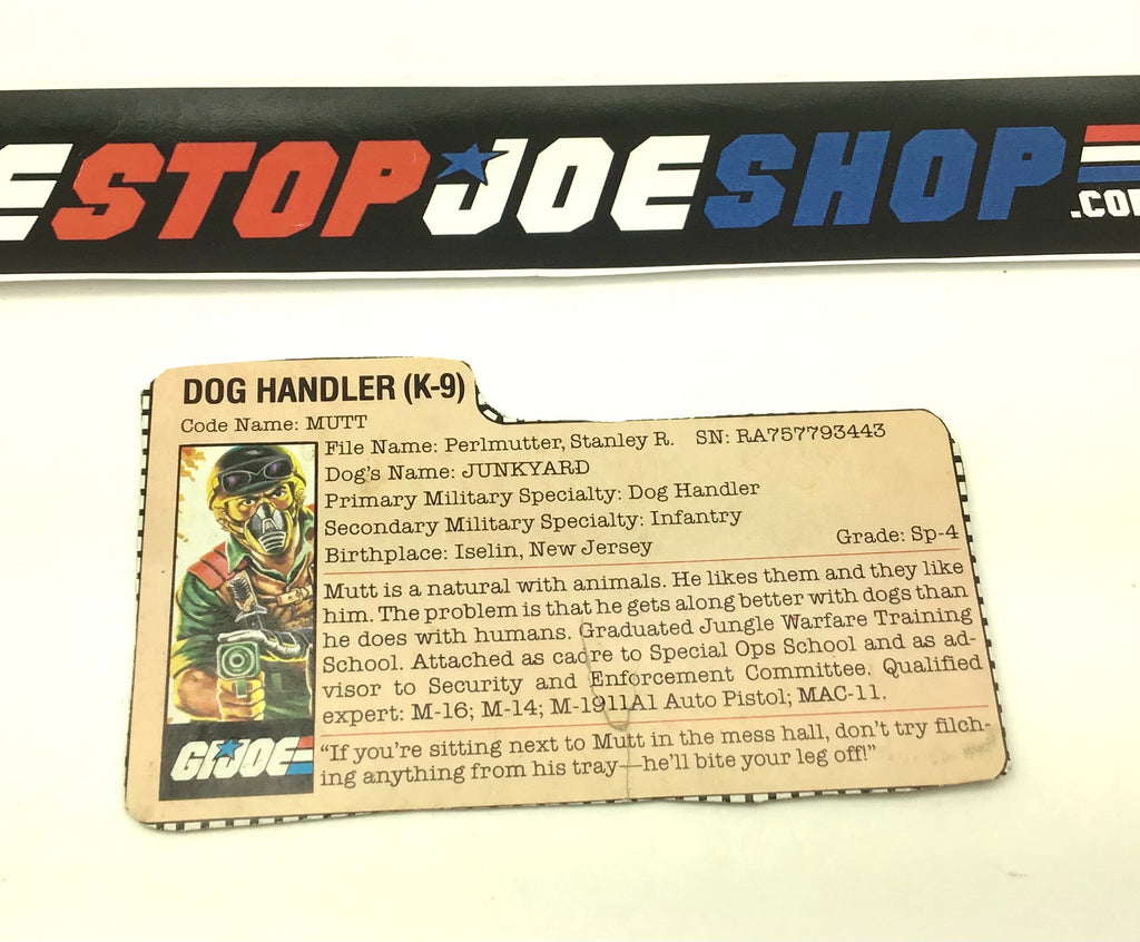 1984 VINTAGE ARAH MUTT & JUNKYARD V1 FILE CARD (b)