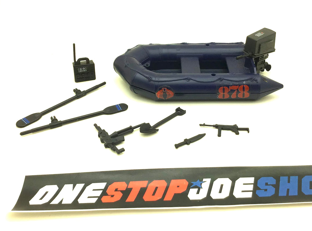 1985 VINTAGE ARAH G.I. JOE COBRA NIGHT LANDING RAFT VEHICLE LOOSE 100% COMPLETE (a)