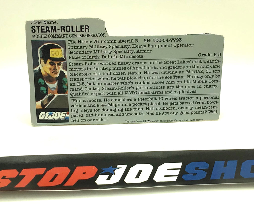 1987 VINTAGE ARAH STEAM-ROLLER V1 FILE CARD (a)