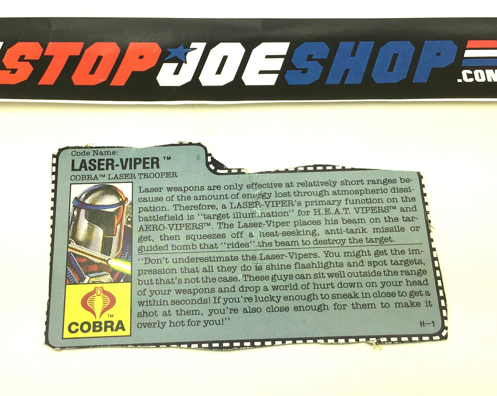 1990 VINTAGE ARAH LASER-VIPER V1 COMMAND RING OFFER FILE CARD