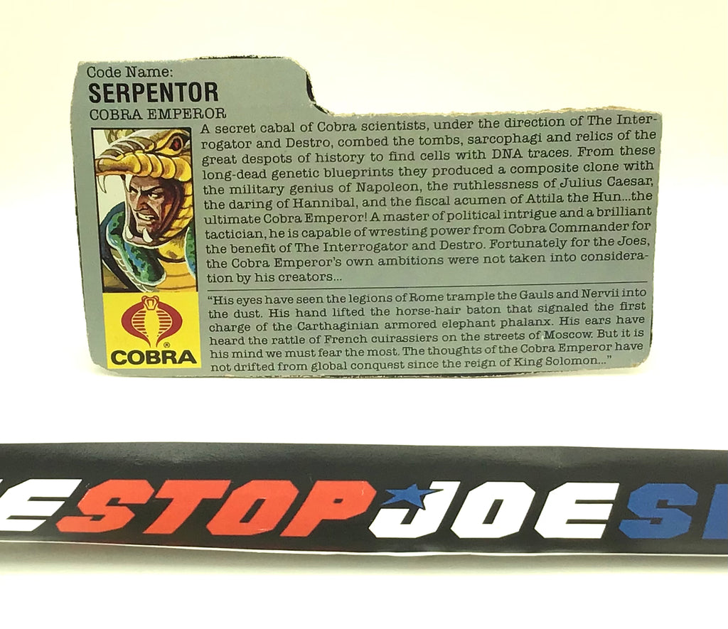 1986 VINTAGE ARAH SERPENTOR V1 FILE CARD (d)