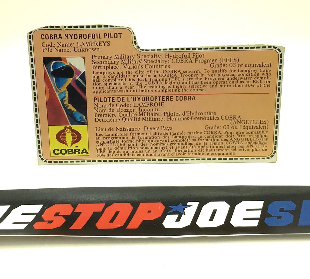 1985 VINTAGE ARAH LAMPREYS V1 FRENCH CANADIAN FILE CARD 