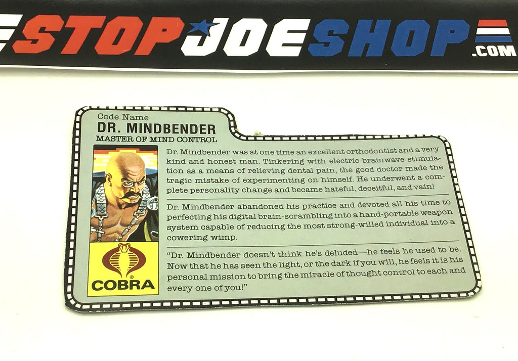 1986 VINTAGE ARAH DR. MINDBENDER V1 FILE CARD (b)