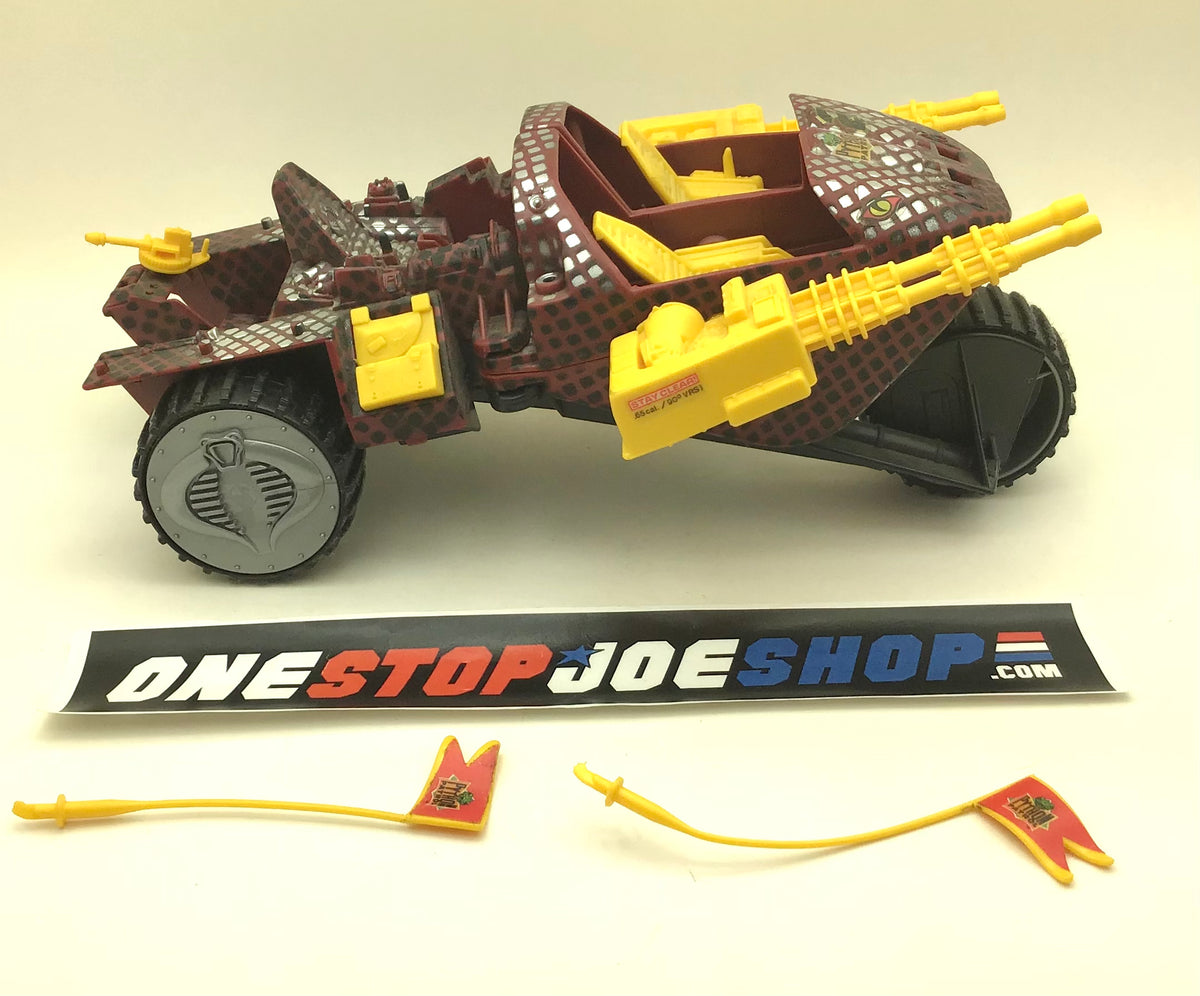 1989 VINTAGE ARAH G.I. JOE COBRA PYTHON STUN VEHICLE LOOSE 100% COMPLE ...