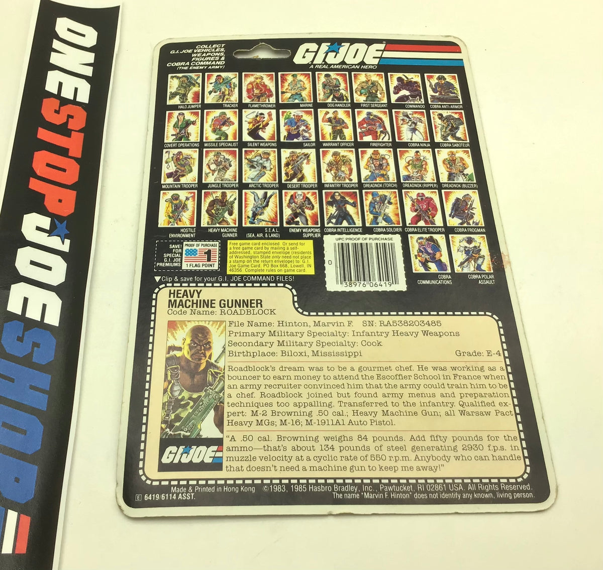 1984 VINTAGE ARAH ROADBLOCK V1 TRIPLE WIN OFFER FULL FILE CARD – THE G ...