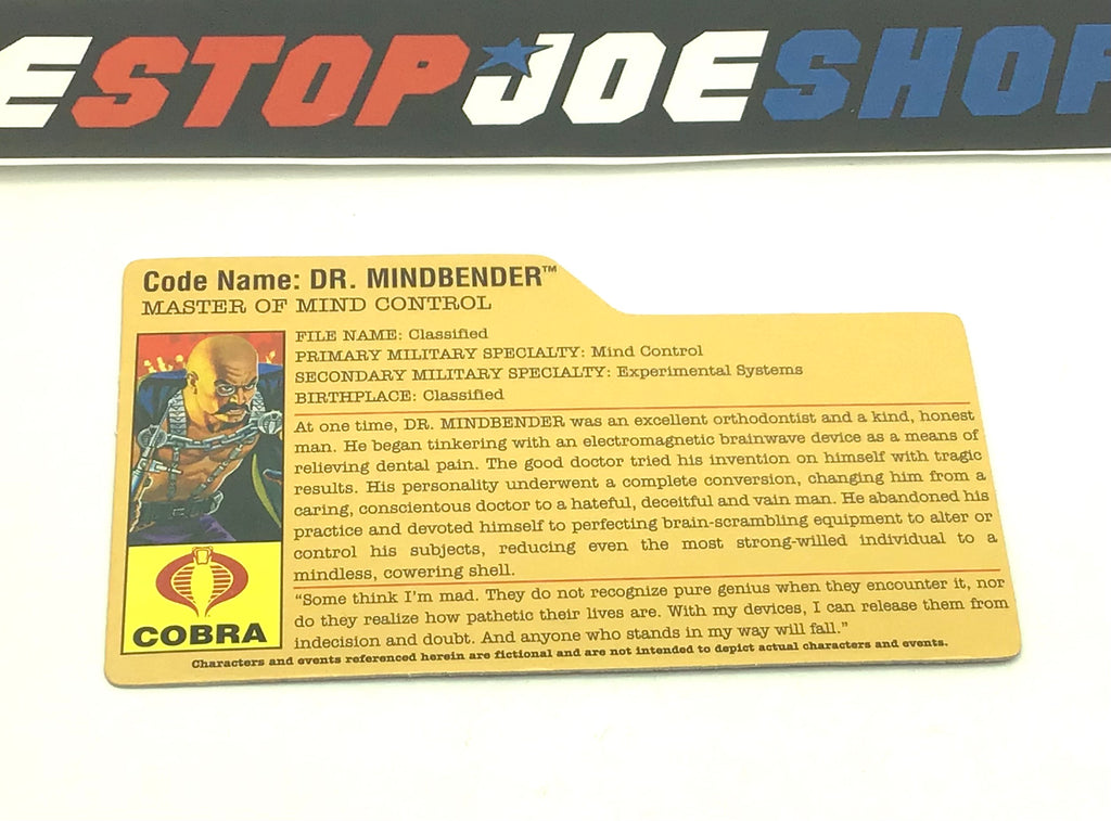 2009 25TH ANNIVERSARY DR. MINDBENDER V6 FILE CARD