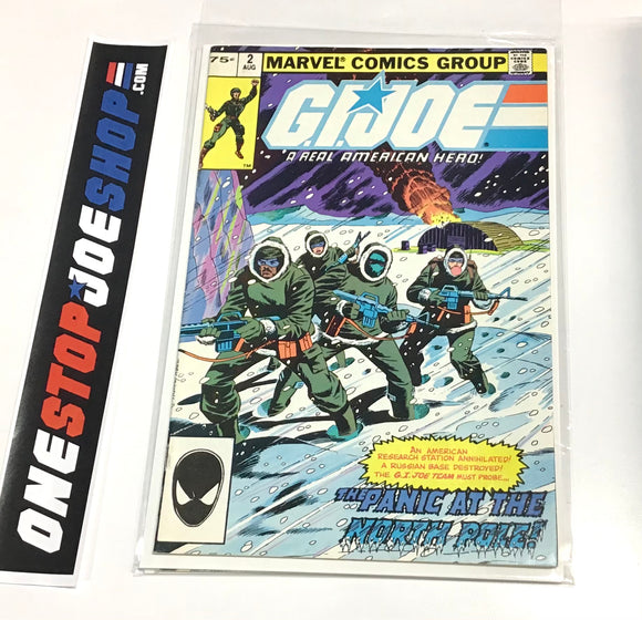 MARVEL COMICS G.I. JOE A REAL AMERICAN HERO DIRECT ISSUE #2 COMIC BOOK AUGUST 1982 2ND PRINT FN/VF