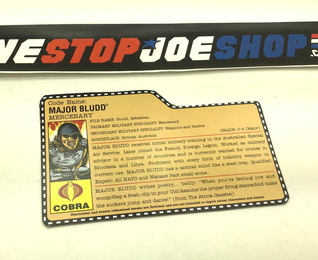 2008 25TH ANNIVERSARY COBRA MAJOR BLUDD V8 FOIL FILE CARD