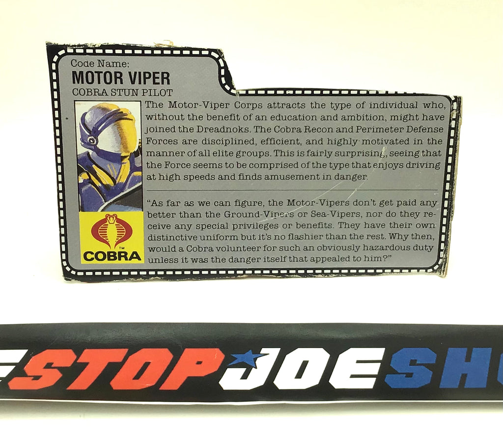 1986 VINTAGE ARAH MOTOR VIPER V1 FILE CARD (c)