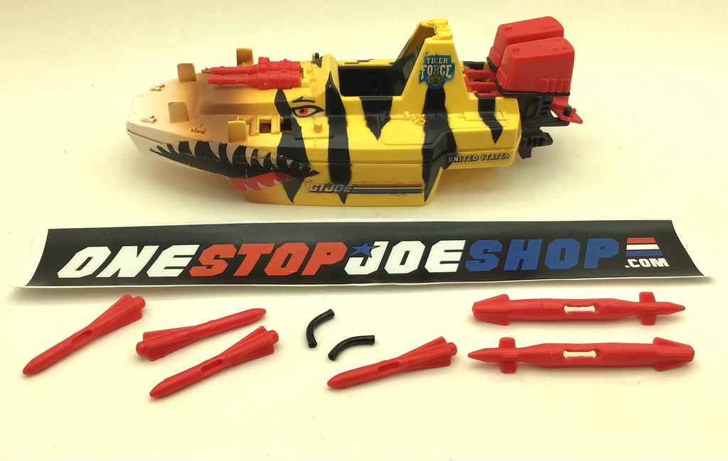 1989 VINTAGE ARAH G.I. JOE TIGER FISH TIGER FORCE VEHICLE LOOSE 100% COMPLETE (a)