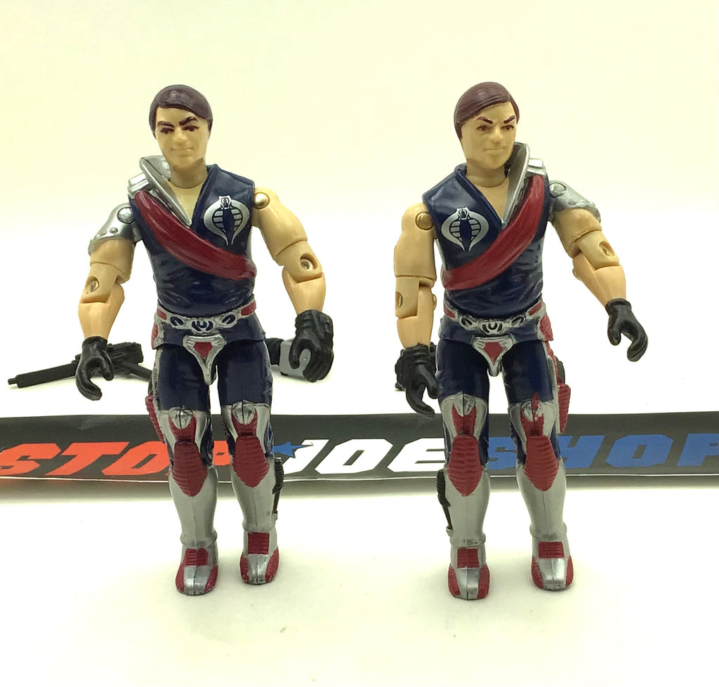 1985 VINTAGE ARAH G.I. JOE COBRA TOMAX & XAMOT V1 CRIMSON GUARD COMMANDERS LOOSE NEAR COMPLETE COMPLETE