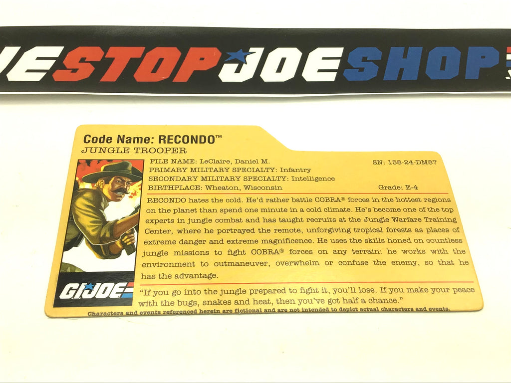 2009 25TH ANNIVERSARY RECONDO V6 FILE CARD