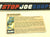 1983 VINTAGE ARAH G.I. JOE TORPEDO V1 FILE CARD (n)