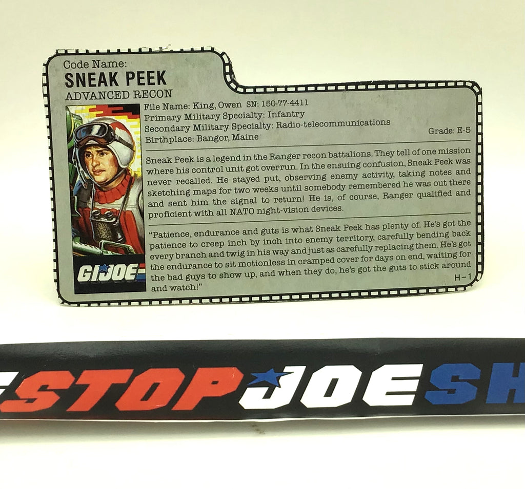 1987 VINTAGE ARAH SNEAK PEEK V1 FILE CARD (g)