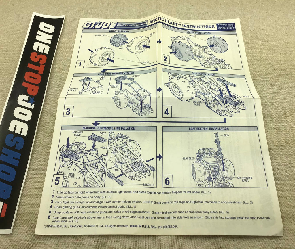 1989 VINTAGE ARAH ARCTIC BLAST VEHICLE BLUEPRINTS (a)