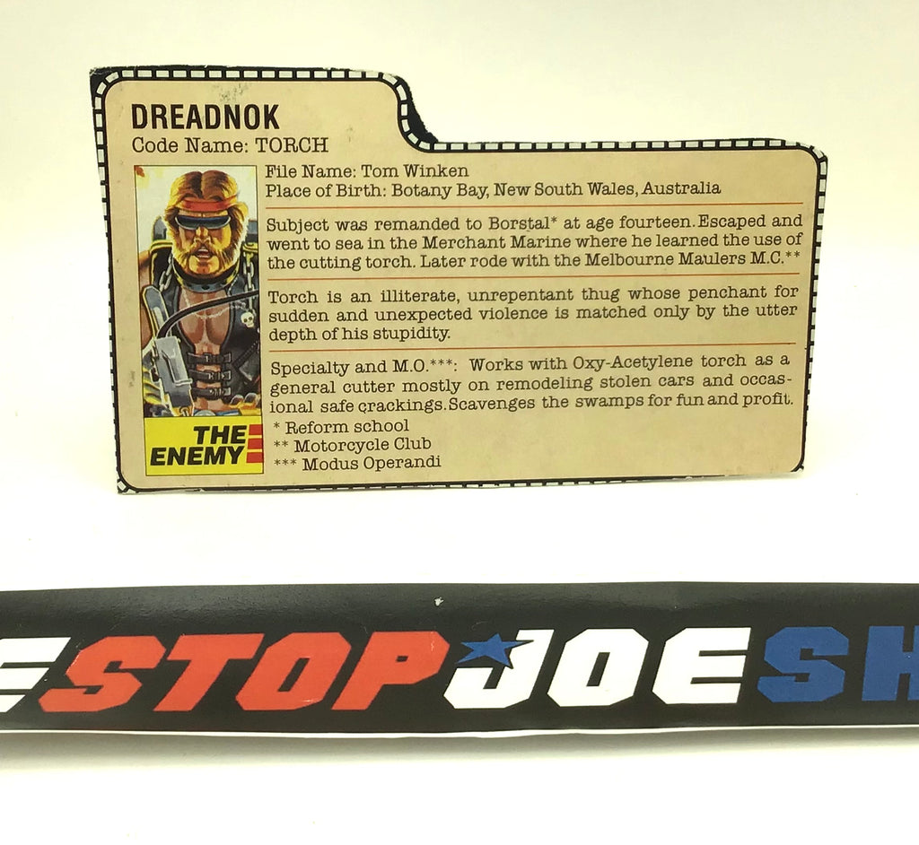 1985 VINTAGE ARAH TORCH V1 FILE CARD PEACH (c)