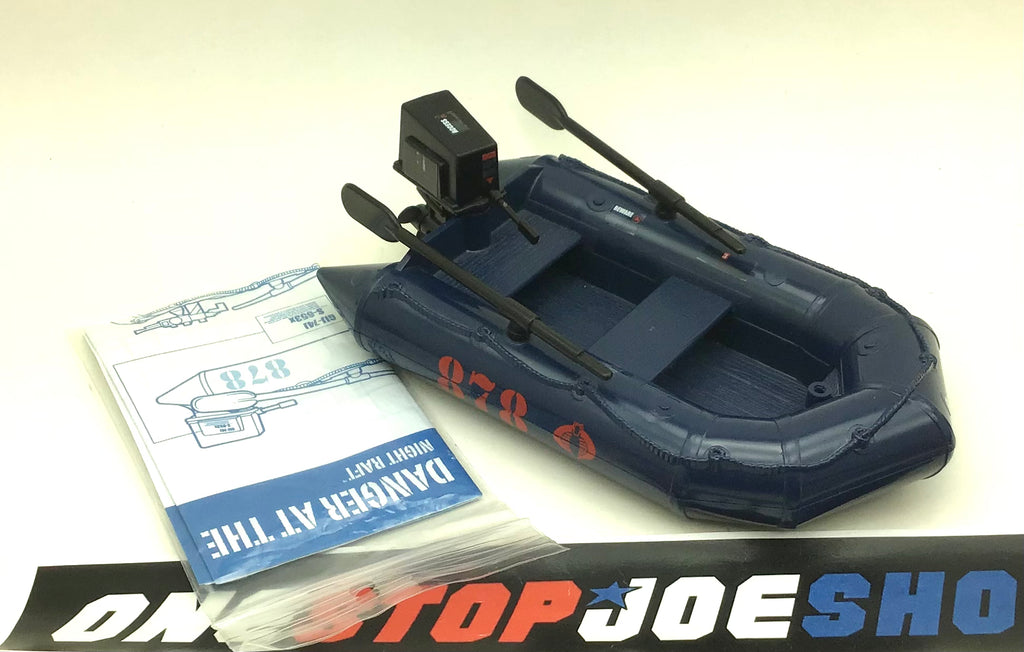 2014 50TH ANNIVERSARY COBRA NIGHT RAFT VEHICLE DANGER AT THE DOCKS PACK LOOSE NOT COMPLETE STICKERS APPLIED + BLUEPRINTS