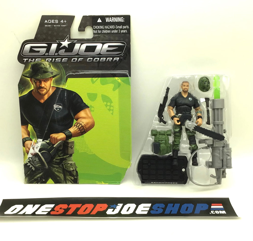 2009 ROC G.I. JOE BENCH-PRESS V1 HEADQUARTERS FOR HEROES TRU EXCLUSIVE LOOSE 100% COMPLETE + FULL CARD