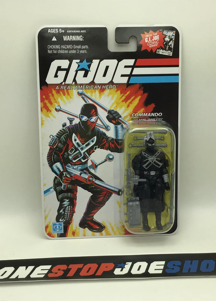 2008 25TH ANNIVERSARY G.I. JOE SNAKE EYES V34 WAVE 7 NEW SEALED COMIC CARD