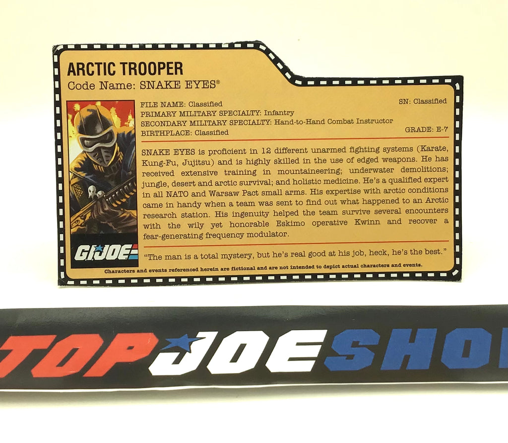 2008 25TH ANNIVERSARY SNAKE EYES V35 FILE CARD