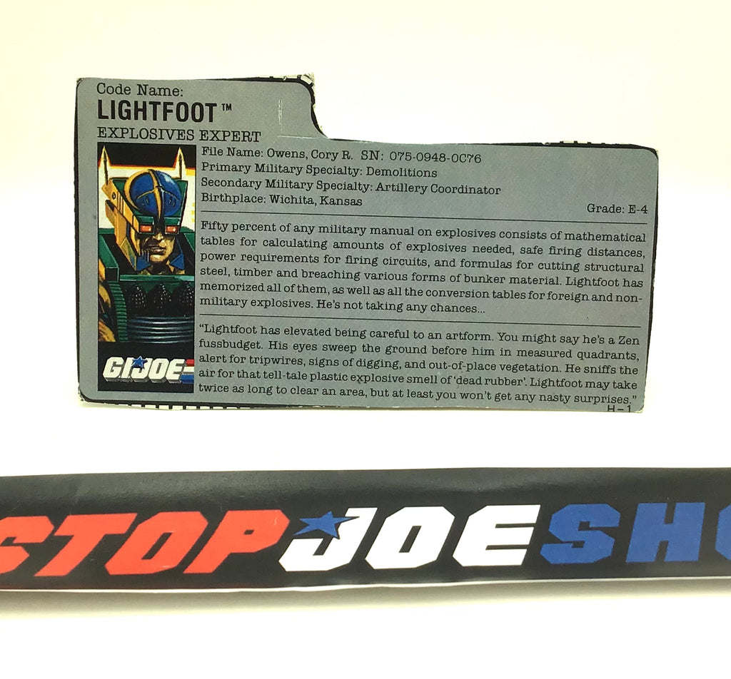 1988 VINTAGE ARAH LIGHTFOOT V1 FILE CARD (c)