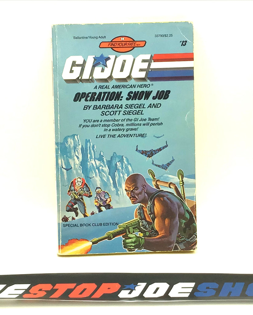 1986 G.I. JOE FIND YOUR FATE BOOK OPERATION:  SNOW JOB #13