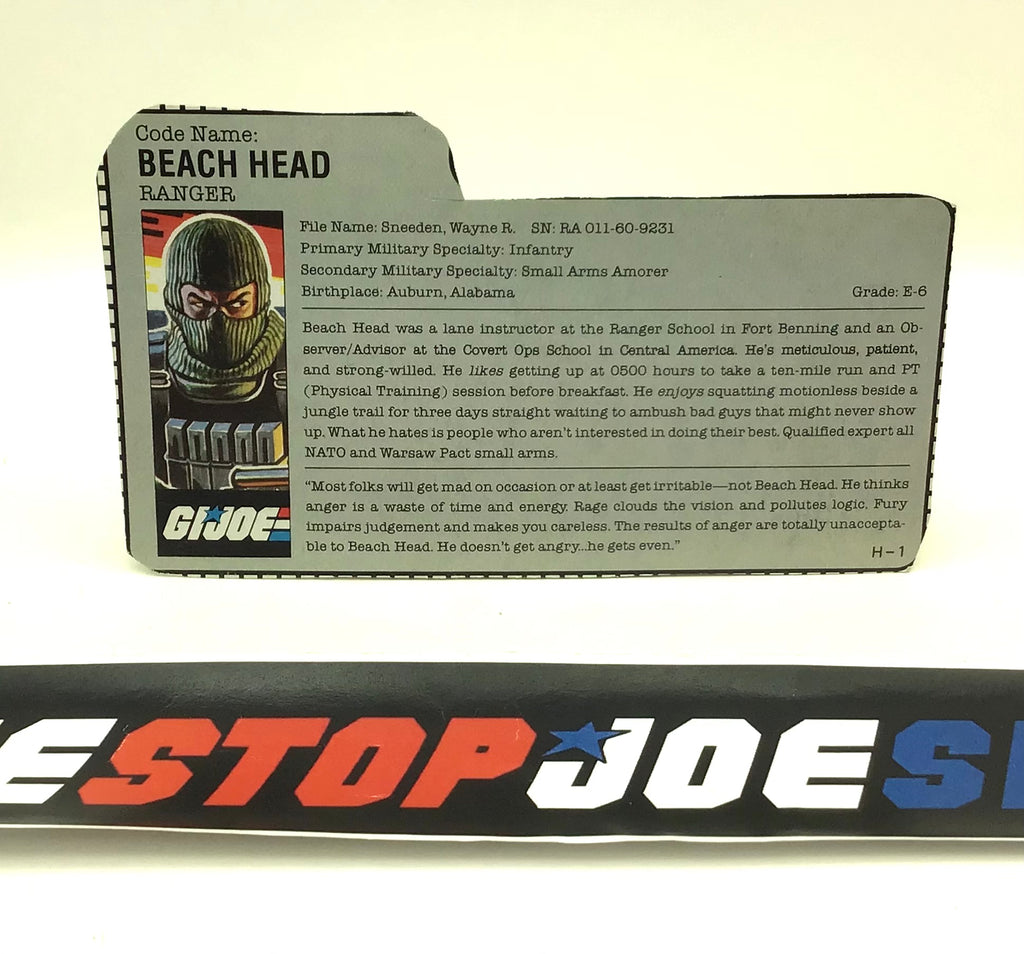 1986 VINTAGE ARAH BEACHHEAD V1 FILE CARD (c)