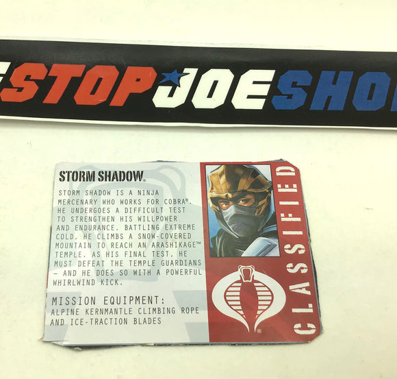 2011 POC STORM SHADOW V40 CARD