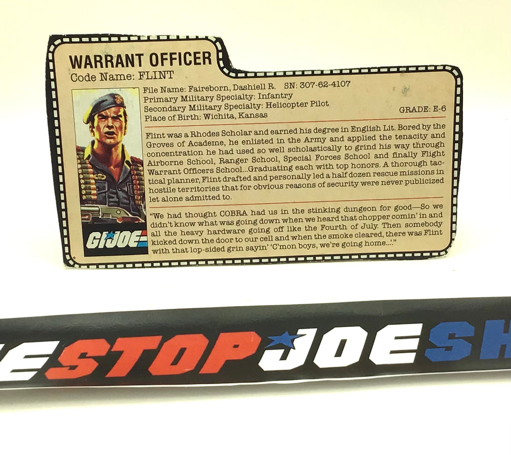 1985 VINTAGE ARAH FLINT V1 TRIPLE WIN FILE CARD PEACH (c)